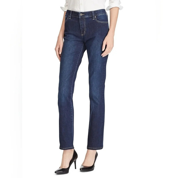 Lauren Ralph Lauren-[8]Mid-Rise Straight Jean - Picture 2 of 5